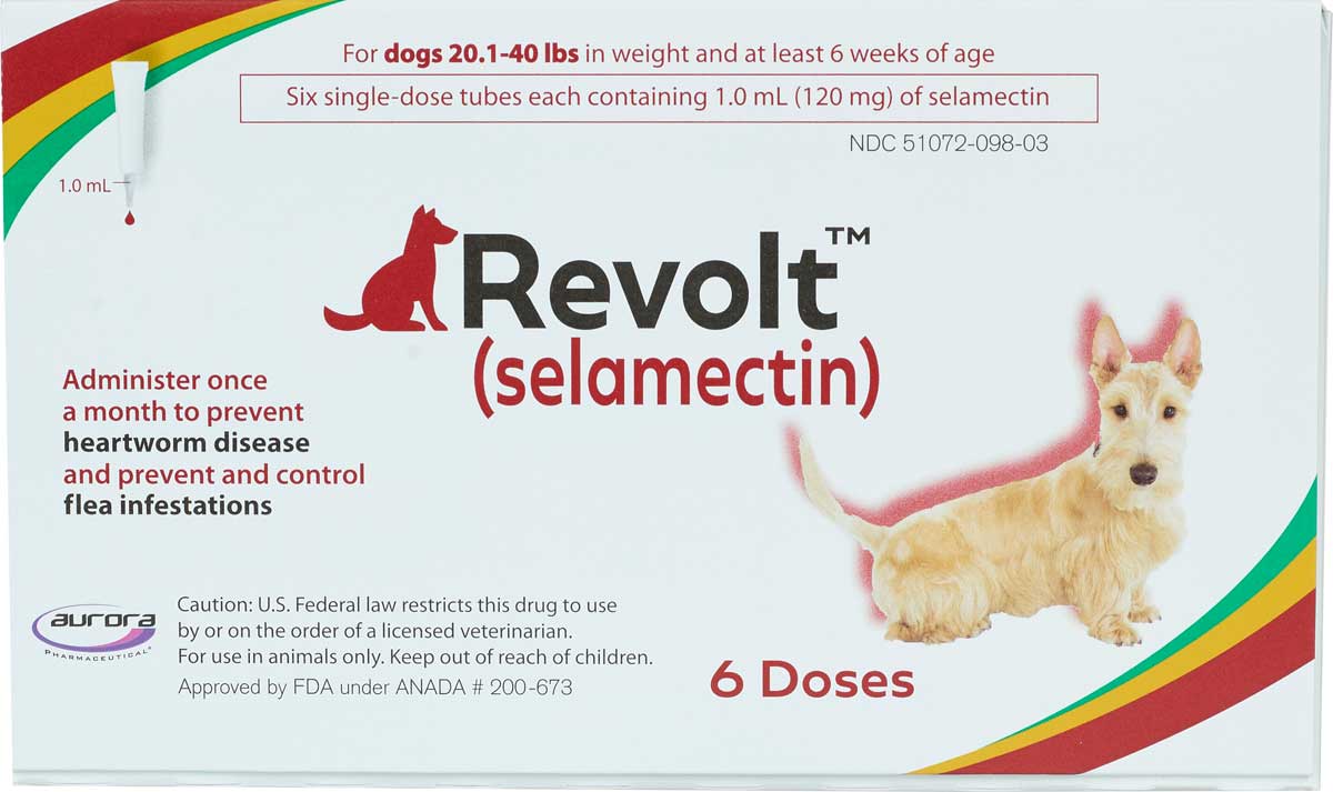 Revolt Selamectin for Dogs Aurora Pharmaceutical Heartworm Prevention + Flea | Dog R Revolt Selamectin for Dogs Aurora Pharmaceutical Heartworm Prevention + Flea | Dog R