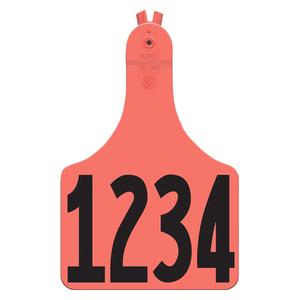 Allflex A-Tag Numbered Cow ID Ear Tags Red - Item # 15901
