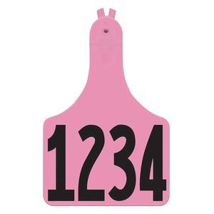 Allflex A-Tag Numbered Cow ID Ear Tags Pink - Item # 15901