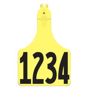 Allflex A-Tag Numbered Cow ID Ear Tags Yellow - Item # 15901