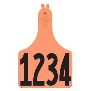 Allflex A-Tag Numbered Cow ID Ear Tags Orange - Item # 15901