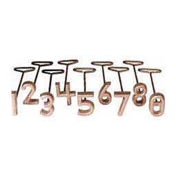 Freeze Brand Number Set 1-in (0-8) 3/16 face - Item # 15944