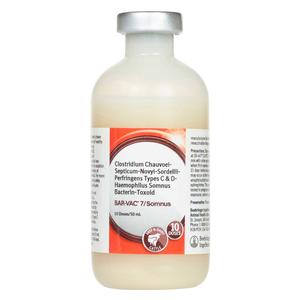 Bar-Vac 7/Somnus Cattle Vaccine 10 dose - Item # 16064