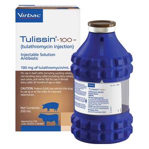 Tulissin 100 (tulathromycin injection) for Cattle and Swine 250 ml - Item # 1617RX