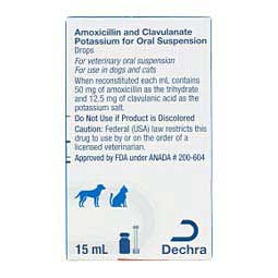 Amoxicillin and Clavulanate Potassium for Oral Suspension for Dogs and Cats 15 ml - Item # 1627RX