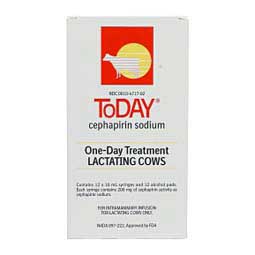 Today (Cephaperin Sodium) One-Day Treatment Lactating Cows 12 ct - Item # 16376