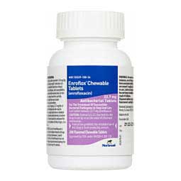 Enroflox Antibacterial Chewable Tablets for Dogs and Cats 22.7 mg/200 ct - Item # 1641RX