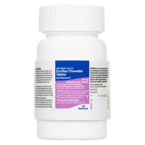 Enroflox Antibacterial Chewable Tablets for Dogs and Cats 68 mg 50 ct - Item # 1642RX
