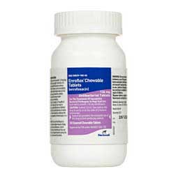Enroflox Antibacterial Chewable Tablets for Dogs and Cats 136 mg 50 ct - Item # 1644RX