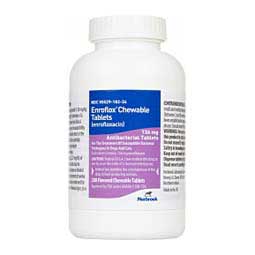 Enroflox Antibacterial Chewable Tablets for Dogs and Cats 136 mg/200 ct - Item # 1645RX