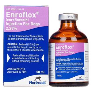 Enroflox Antibacterial Injection for Dogs 2.27% 50 ml - Item # 1646RX
