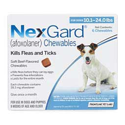 NexGard Chewables for Dogs 10-24 lbs 6 ct - Item # 1650RX