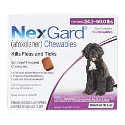 NexGard Chewables for Dogs 24-60 lbs 6 ct - Item # 1651RX