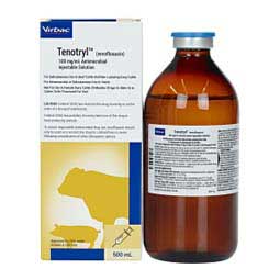 Tenotryl (Enrofloxacin) Injectable Solution for Beef Cattle, Non-Lactating Dairy Cattle & Swine 500 ml - Item # 1656RX