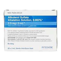 Albuterol 0.083% Inhalation Solution Ampules 3 ml (25 ct) - Item # 1666RX