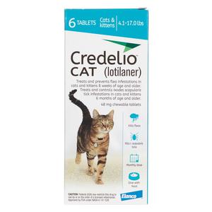 Credelio Cat 48 mg (4.1-17 lbs) 6 ct - Item # 1673RX