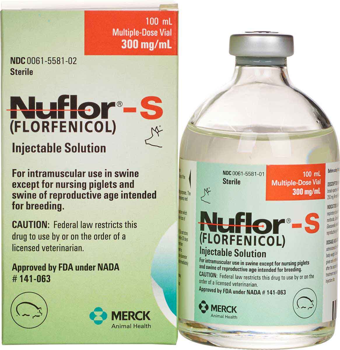 Valley Vet - Nuflor-S (Florfenicol) Injectable Solution for Swine Merck ...