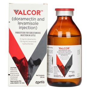 Valcor (Doramectin/Levamisole) Injection for Cattle 250 ml - Item # 1677RX