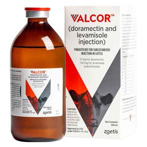 Valcor (Doramectin/Levamisole) Injection for Cattle 500 ml - Item # 1678RX