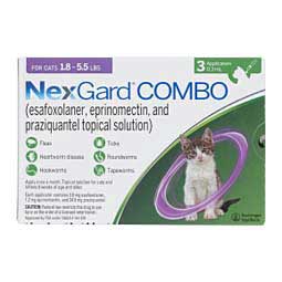 NexGard Combo Topical for Cats 1.8-5.5 lbs 3 ct - Item # 1679RX