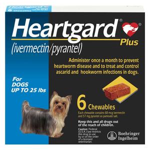 Heartgard Plus for Dogs up to 25 lbs 6 ct - Item # 167RX