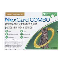 NexGard Combo Topical for Cats 5.6-16.5 lbs 3 ct - Item # 1681RX