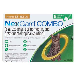 NexGard Combo Topical for Cats 5.6-16.5 lbs 6 ct - Item # 1682RX
