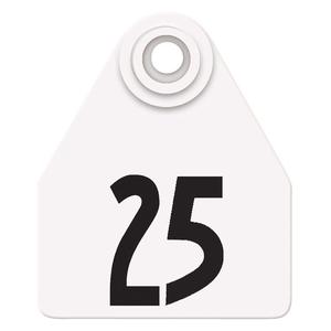 Allflex Global Numbered Medium Cattle ID Ear Tags White - Item # 16831