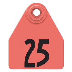 Allflex Global Numbered Medium Cattle ID Ear Tags Red - Item # 16831