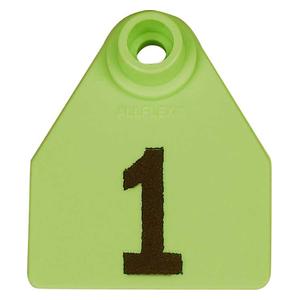 Allflex Global Numbered Medium Cattle ID Ear Tags Green - Item # 16831