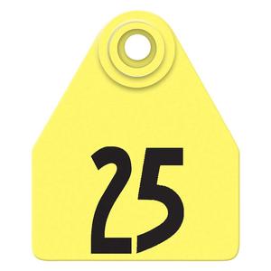 Allflex Global Numbered Medium Cattle ID Ear Tags Yellow - Item # 16831