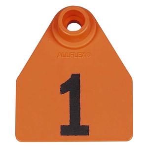Allflex Global Numbered Medium Cattle ID Ear Tags Orange - Item # 16831