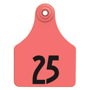 Allflex Global Numbered Large Calf ID Ear Tags Red - Item # 16832