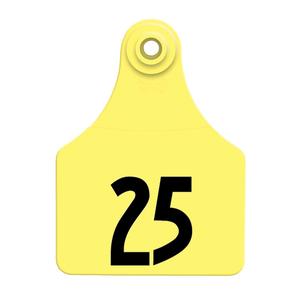 Allflex Global Numbered Large Calf ID Ear Tags Yellow - Item # 16832
