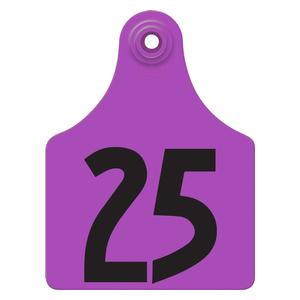 Allflex Global Numbered Maxi Cattle ID Ear Tags Purple - Item # 16833