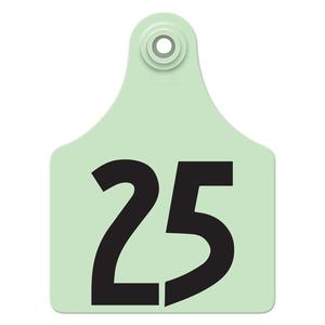 Allflex Global Numbered Maxi Cattle ID Ear Tags Green - Item # 16833