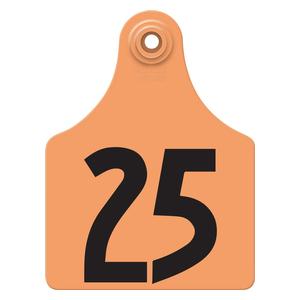 Allflex Global Numbered Maxi Cattle ID Ear Tags Orange - Item # 16833