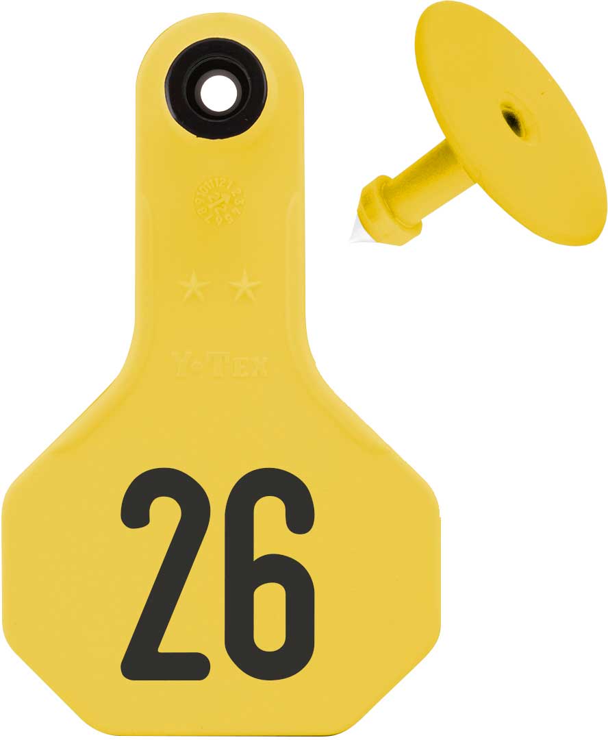 Numbered Small Cattle ID Ear Tags Y-Tex - Cattle Tags