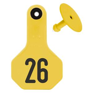 Numbered Small Cattle ID Ear Tags Yellow - Item # 16858