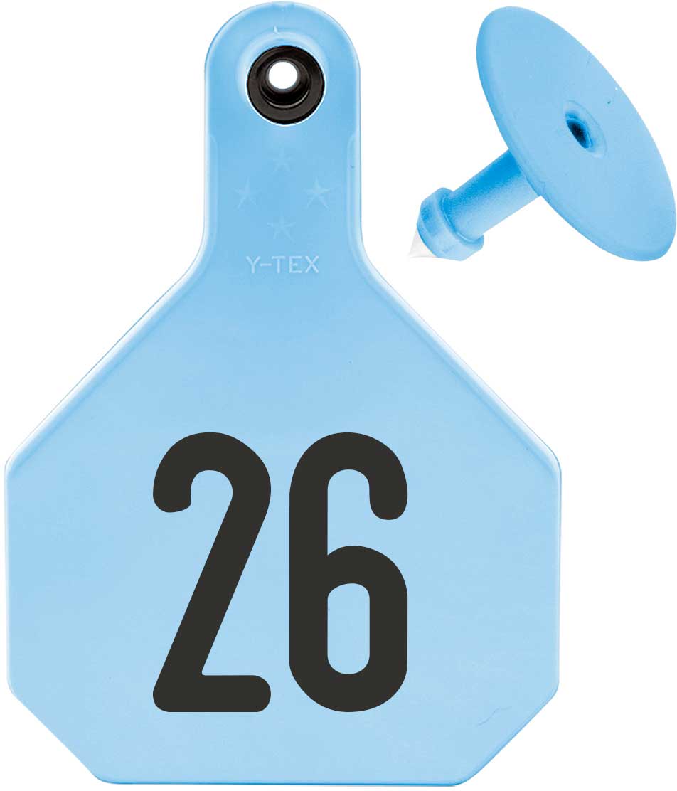 Goat Sheep Pig 101-200 Number Plastic Livestock Ear Tag With Blue Color 