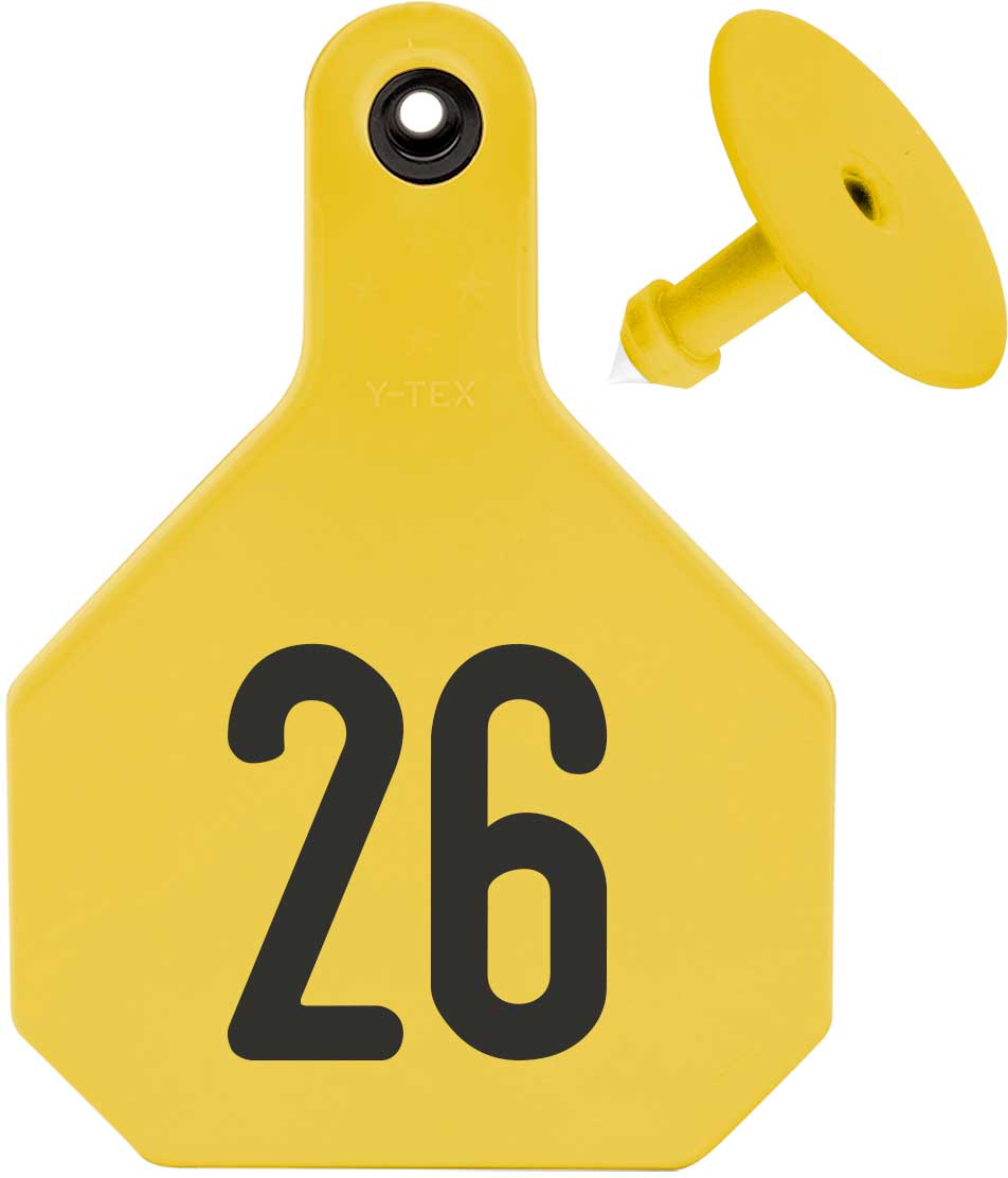 Numbered Large Cattle ID Ear Tags Y-Tex - Cattle Tags | Ear