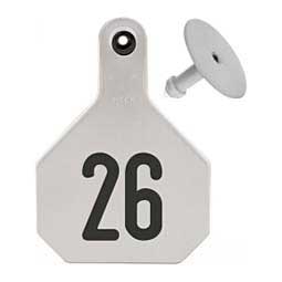 Numbered Large Cattle ID Ear Tags White - Item # 16860