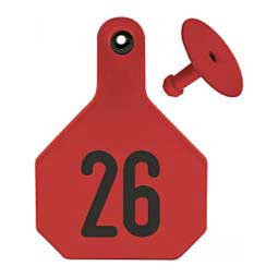 Numbered Large Cattle ID Ear Tags Red - Item # 16860