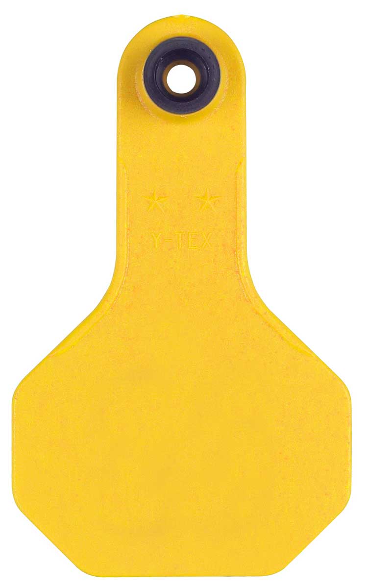 25 New Blank Y-TEX All American 2-piece Ear Tags Sheep Cow Livestock Yellow Goat 