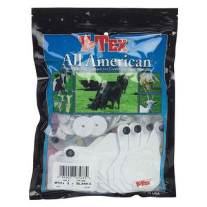 Blank Medium Cattle ID Ear Tags White - Item # 16862