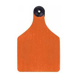 Universal 3-in Blank Large Cattle ID Ear Tags Orange/Black Center - Item # 16884