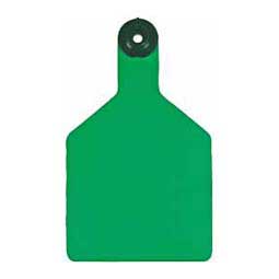 Universal 3-in Blank Large Cattle ID Ear Tags Green/Black Center - Item # 16884