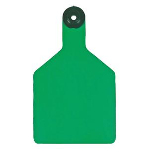 Universal 3-in Blank Large Cattle ID Ear Tags Green/Black Center - Item # 16884