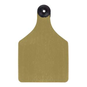 Universal 3-in Blank Large Cattle ID Ear Tags Gold/Black Center - Item # 16884