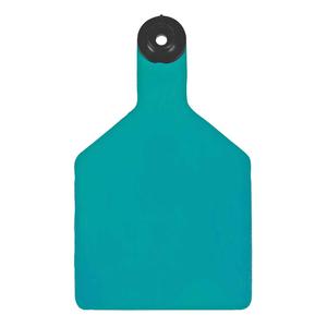 Universal 3-in Blank Large Cattle ID Ear Tags Turquoise/Black Center - Item # 16884